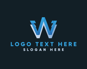 Modern Business Letter W Logo