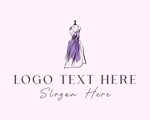 Formal Dress - Fashion Dress Mannequin logo design