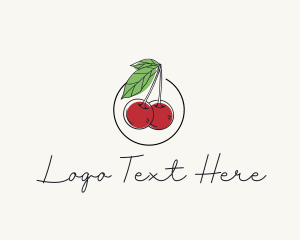 Vegan - Cherry Fruit Farm logo design