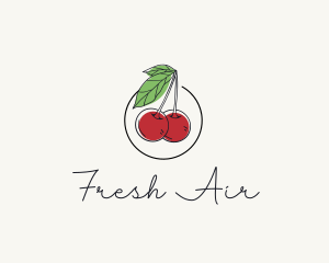 Cherry Fruit Farm logo design