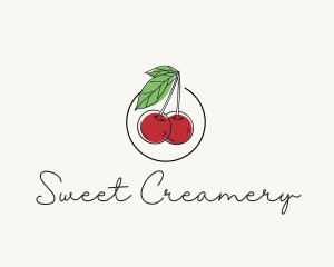 Cherry Fruit Farm logo design