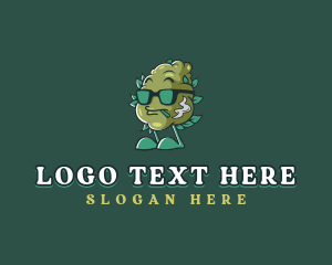 Tobacco - Marijuana Weed Smoker logo design