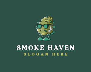 Marijuana Weed Smoker logo design