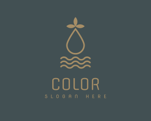 Perfume - Golden Herbal Essential Oil logo design