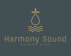 Aroma - Golden Herbal Essential Oil logo design