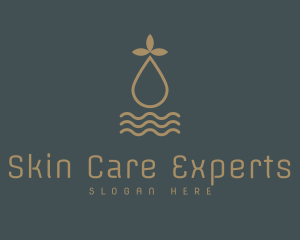 Golden Herbal Essential Oil logo design