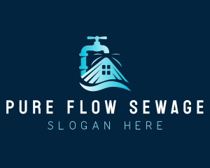 Sewage - Faucet Water Plumbing logo design