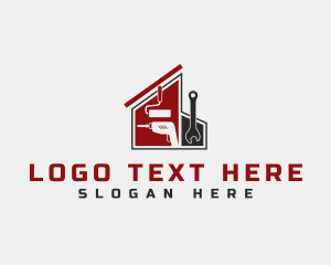 Roller - Builder Tools Construction logo design