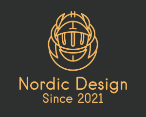 Scandinavia - Medieval Knight Helmet logo design