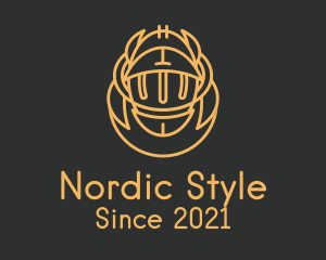 Scandinavian - Medieval Knight Helmet logo design