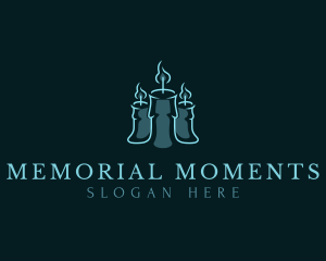 Commemoration - Spiritual Memorial Candle logo design