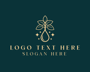 Perfume - Leaf Plant Droplet logo design