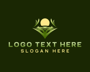 Gardening - Lawn Grass Landscaping logo design