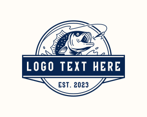 Aquatic - Fish Bait Fishing logo design