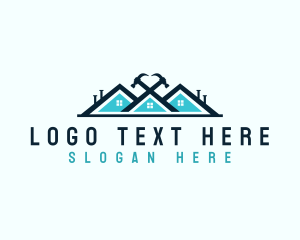 Construction Nail - Hammer Nail Renovation logo design