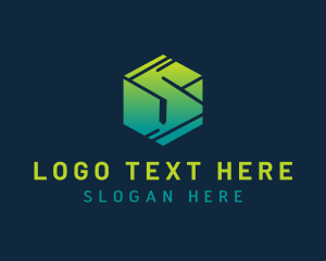 Logistics - Cube Box Letter S logo design