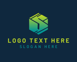 Corporate - Cube Box Letter S logo design
