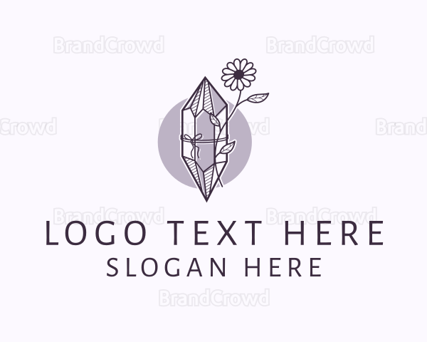 Flower Crystal Souvenir Logo