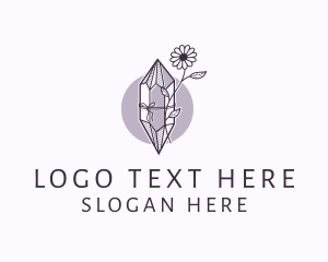Boutique - Flower Crystal Souvenir logo design