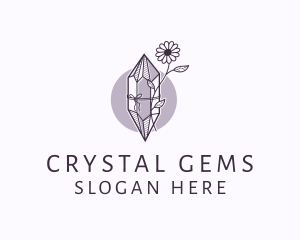 Flower Crystal Souvenir logo design