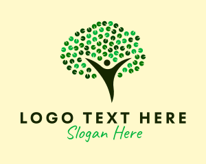 Natural Tree Spa Leaves logo design