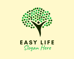 Natural Tree Spa Leaves logo design