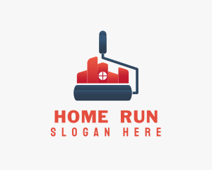 Home Painting Roller logo design