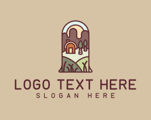 Ecology - Rural Mountain Cabin logo design
