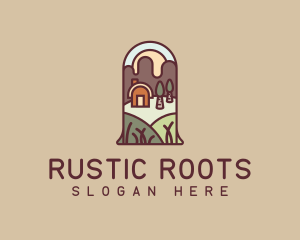 Rural - Rural Mountain Cabin logo design