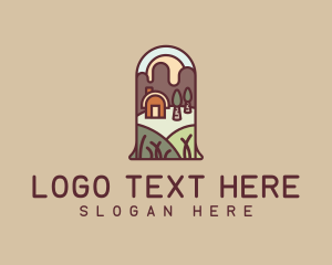 Rural Mountain Cabin Logo