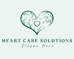 Nature Garden Heart logo design