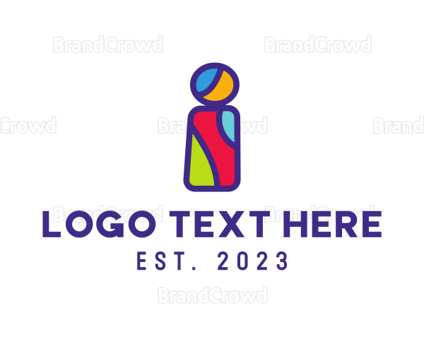 Cute Puzzle Letter I Logo