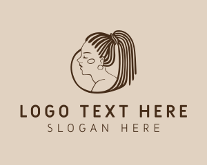 African - African Braids Hairstyle logo design