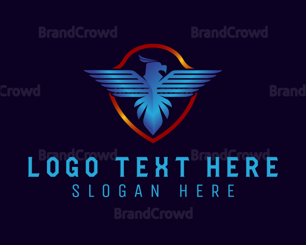 Blue Falcon Shield Logo