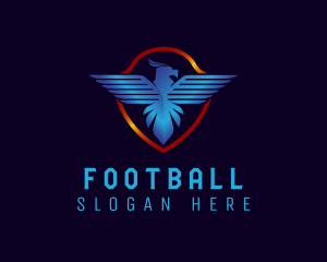 Eagle - Blue Falcon Shield logo design