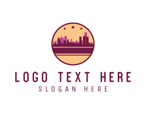 Downtown - Urban City Skyline logo design