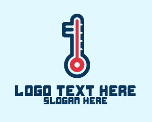 Digital Technology - Modern Digital Thermometer logo design