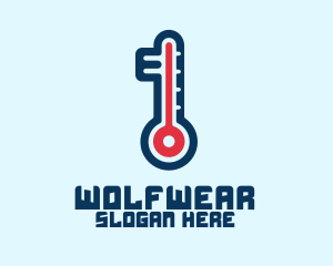 Modern Digital Thermometer  logo design