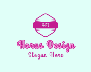 Fashion Feminine Hexagon logo design