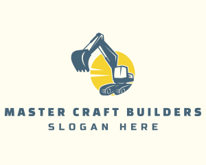 Builder - Contractor Builder Excavator logo design