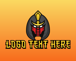Martial Arts - Gaming Samurai Character Helmet logo design