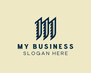 Deco Style Business Letter M logo design
