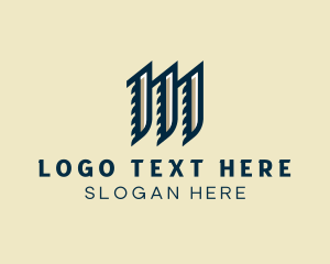 Bar - Deco Style Business Letter M logo design