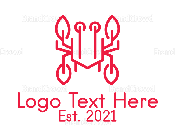 Red Crab Plant Logo