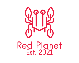 Red Crab Plant  logo design