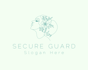 Skin Clinic - Floral Beauty Woman logo design