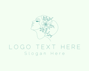 Model - Floral Beauty Woman logo design