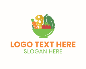 Nutrition - Healthy Food Bowl logo design