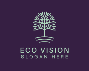 Tree Eco Sustainability logo design