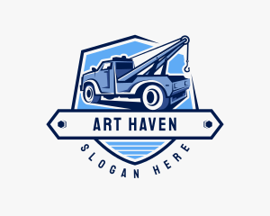 Pickup Truck Crane logo design